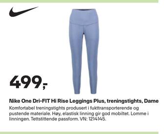 XXL Sport Nike one dri-fit hi rise leggings plus, treningstights, dame tilbud