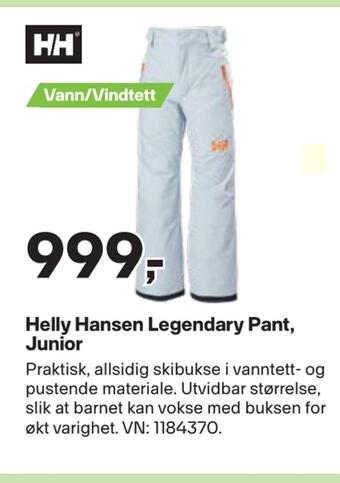 XXL Sport Helly hansen legendary pant, junior tilbud