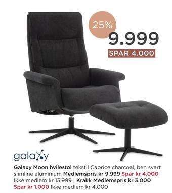Møbelringen Galaxy moon hvilestol tilbud