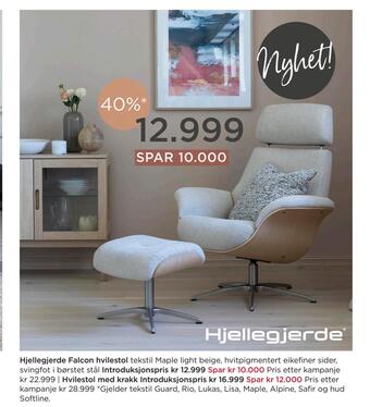 Møbelringen Hjellegjerde falcon hvilestol tilbud