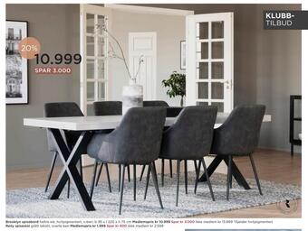 Møbelringen Brooklyn spisebord tilbud