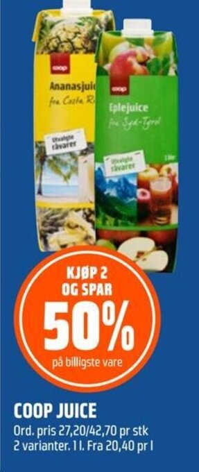 Coop Obs COOP JUICE tilbud