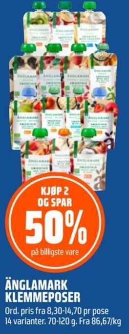 Coop Obs ÄNGLAMARK KLEMMEPOSER tilbud