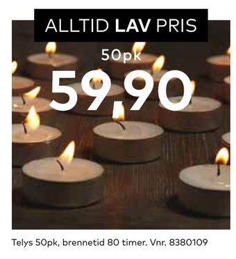 Skeidar Telys 50pk tilbud