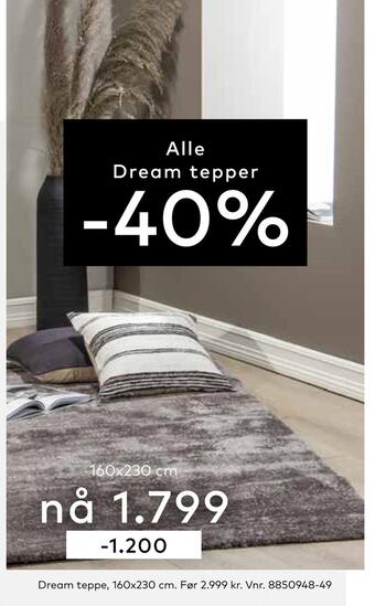 Skeidar Dream teppe tilbud