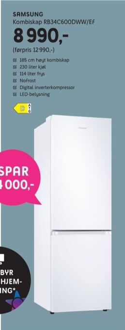 ELON Samsung kombiskap tilbud