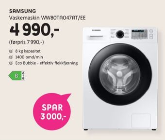 ELON Samsung vaskemaskin tilbud