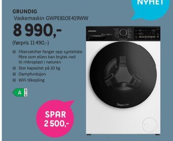 ELON Grundig vaskemaskin tilbud