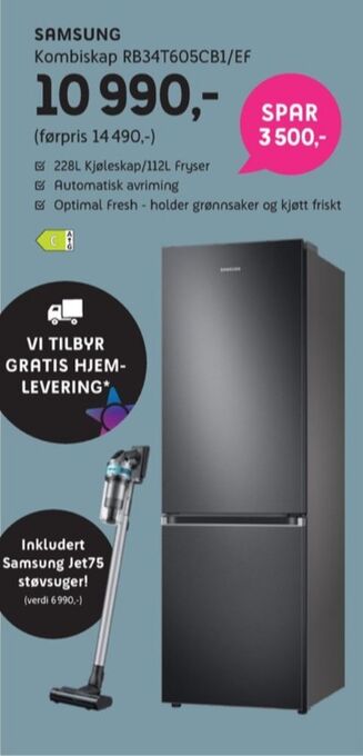 ELON Samsung kombiskap tilbud