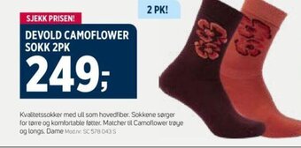 Sport 1 DEVOLD CAMOFLOWER SOKK 2PK tilbud