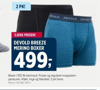 Sport 1 DEVOLD BREEZE MERINO BOXER tilbud