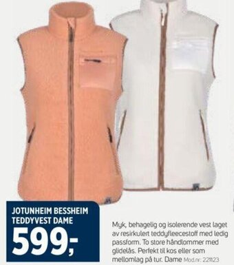 Sport 1 JOTUNHEIM BESSHEIM TEDDYVEST DAME tilbud