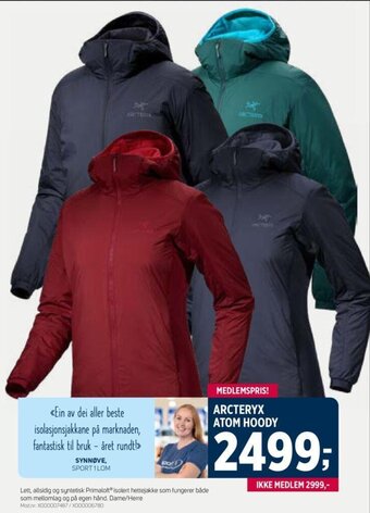 Sport 1 ARCTERYX ATOM HOODY tilbud