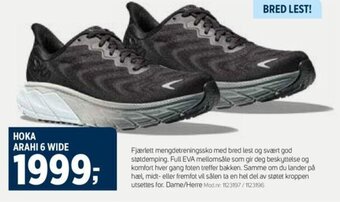 Sport 1 HOKA ARAHI 6 WIDE tilbud