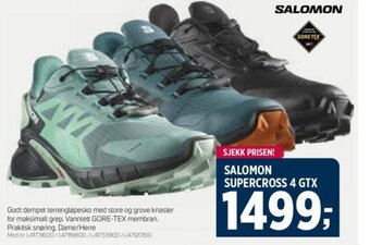 Sport 1 SALOMON SUPERCROSS 4 GTX tilbud
