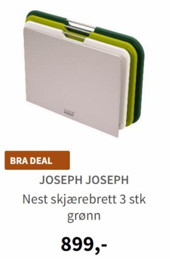 Tilbords JOSEPH JOSEPH Nest skjærebrett 3 stk grønn tilbud