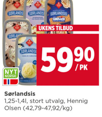 Meny Sørlandsis tilbud