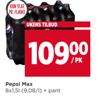 Meny Pepsi Max tilbud