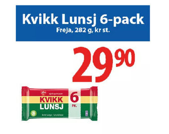 Kvikk Lunsj 6-pack Freja, 282 g, kr st.