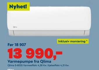 Maxbo Varmepumpe fra Qlima tilbud