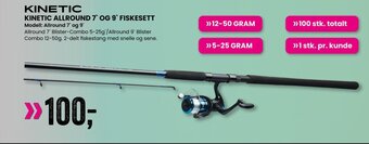 Sport Outlet KINETIC ALLROUND 7` OG 9` FISKESETT tilbud