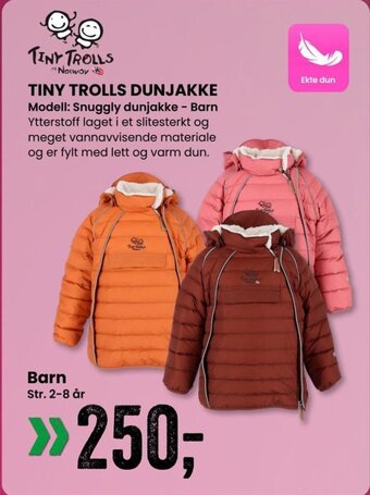 Sport Outlet TINY TROLLS DUNJAKKE tilbud