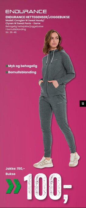 Sport Outlet ENDURANCE HETTEGENSER/JOGGEBUKSE tilbud