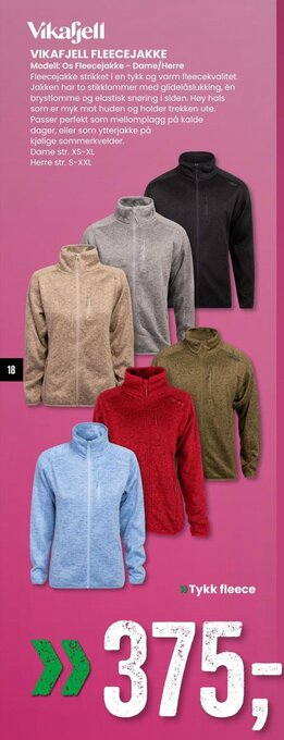 Sport Outlet VIKAFJELL FLEECEJAKKE tilbud