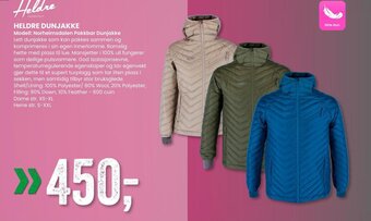 Sport Outlet HELDRE DUNJAKKE tilbud