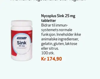 Apotek 1 Nycoplus sink 25 mg tabletter tilbud