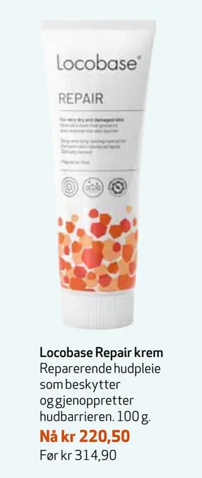 Apotek 1 Locobase repair krem tilbud