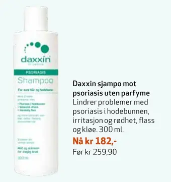 Apotek 1 Daxxin sjampo mot psoriasis uten parfyme tilbud