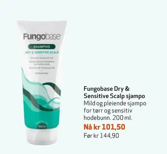 Apotek 1 Fungobase dry & sensitive scalp sjampo tilbud