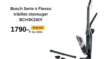 Elkjøp Bosch Serie 4 Flexxo trådløs støvsuger BCH3K2801 tilbud