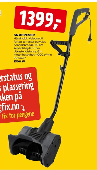 jem & fix Snøfreser tilbud