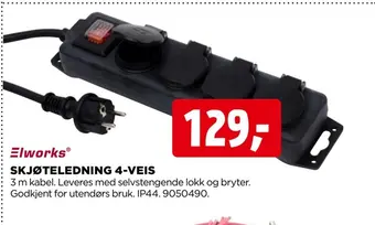jem & fix Skjøteledning 4-veis tilbud