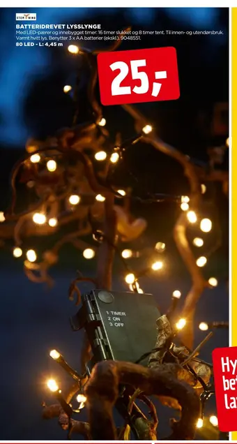 jem & fix Batteridrevet lysslynge tilbud