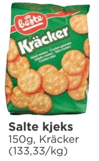 Meny Salte kjeks tilbud