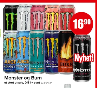Spar Monster og burn tilbud