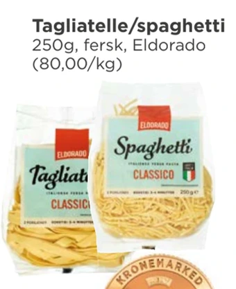 Meny Tagliatelle/spaghetti tilbud