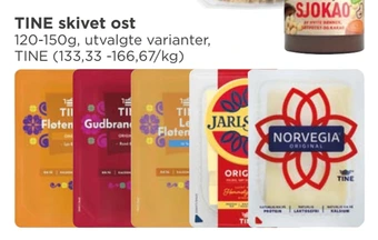 Meny Tine skivet ost tilbud