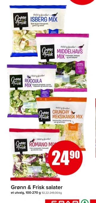 Spar Grønn & frisk salater tilbud