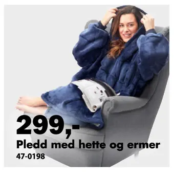 Pledd med hette og ermer
