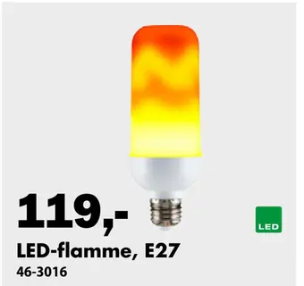 Biltema Led-flamme, e27 tilbud