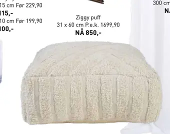 Kid Interiør Ziggy puff tilbud