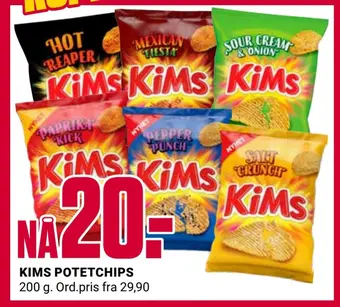 Europris Kims potetchips tilbud