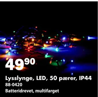 Biltema Lysslynge, led, 50 pærer, ip44 tilbud