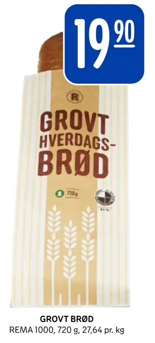 Rema 1000 Grovt brød tilbud