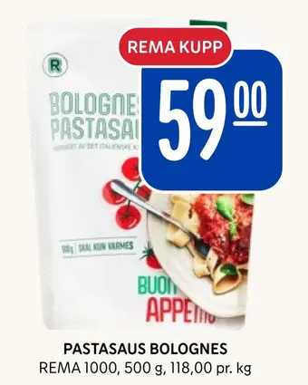 Rema 1000 Pastasaus bolognes tilbud