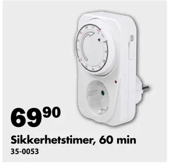 Biltema Sikkerhetstimer, 60 min tilbud